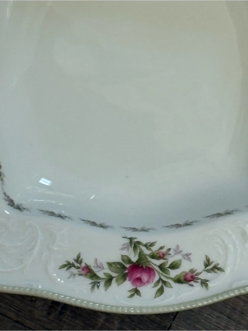 Rosenthal Sanssouci Rose Square Vegetable Serving Bowl 9 1/2